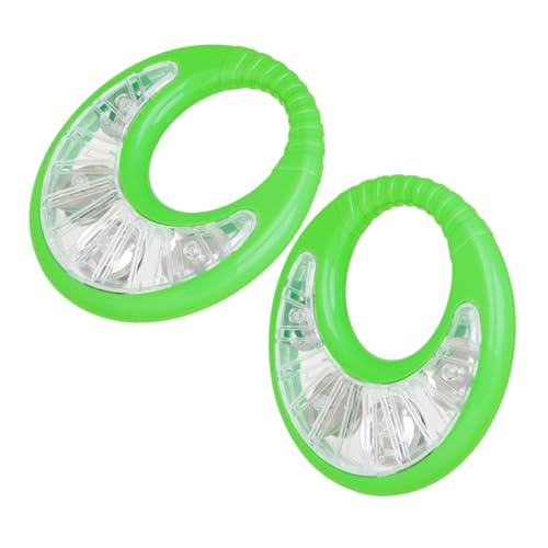 HANABASS 2Pcs Handheld Tambourine Percussion Instrument Music for Rhythm Learning for Stage Performances Ktv Parties and Activities