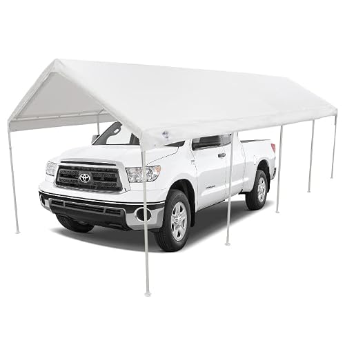 King Canopy Universal Canopy 10-Feet By 27-Feet, 1 3/8-Inch Steel Frame, 10 Leg, Quick Shade, Camping, Boat Shelter, Events, Party Tent, Carport, White, C81027Pc #TOP10
