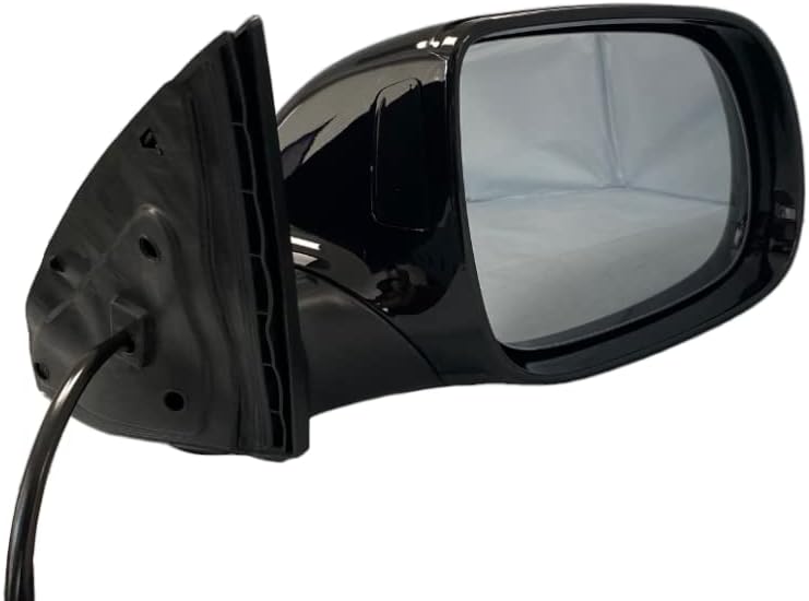 #124 8th Gear Black Right Passenger Side Mirror with Lane Assist Compatible with Audi Q7 2010 2011 2012 2013 2014 2015