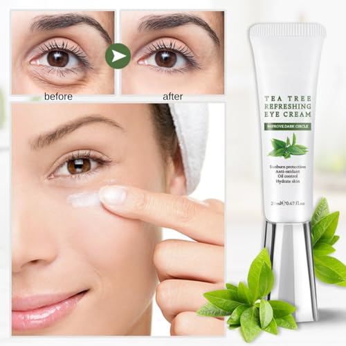 Tea Tree Eye Cream, Refreshing Eye Cream, Dark Circle Eye Cream, Eye Bags Remover Of Tea Tree Eye Serum,Fade Fine Lines,Puffy Eyes Bags Under Eyes,Skincare Remove Fade Fine Line Crow's Feet - Image 6