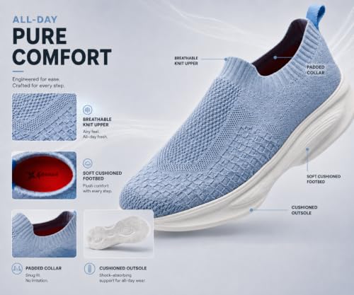 Image of Kraasa Trial Running Shoes with Lightweight Memory Insole | Breathable, Anti-Skid Knit Sneaker, Walking & Gym Shoes