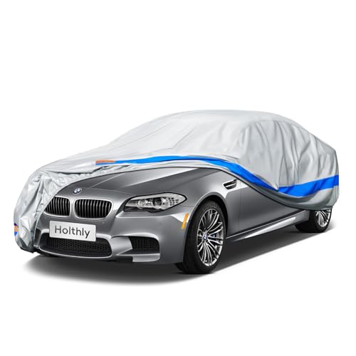 Holthly Autoabdeckung Wasserdicht Atmungsaktiv,Auto-Abdeckplane für