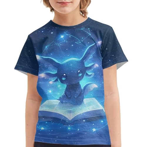 Image of Kids Graphic T-Shirt Boys Girls Novelty Tees Top Short Sleeve Shirts Summer Blouses 3-16