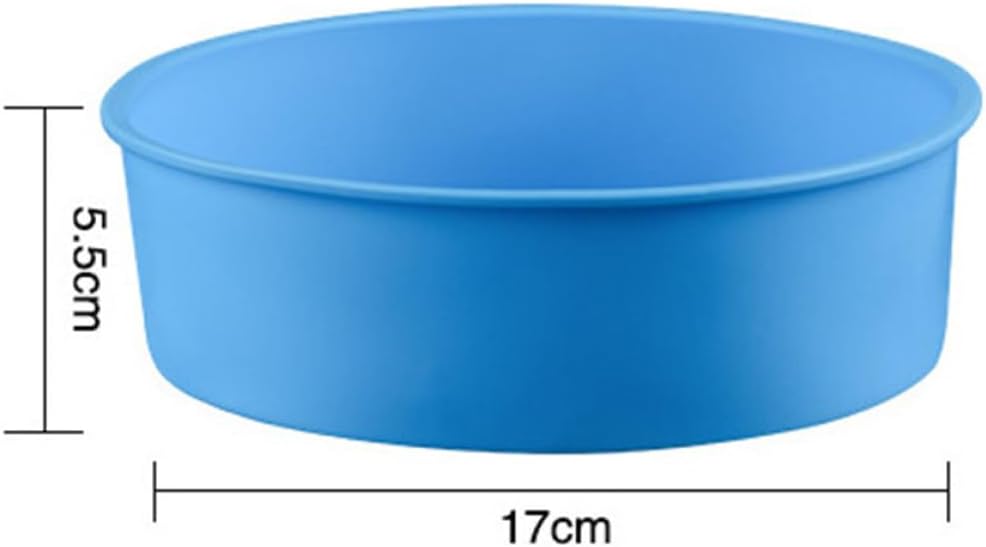 3pcs Silicone round Cake Molds 17cm Non-stick Flexible Baking Pans for Cupcakes and Cakes Kitchen Bakeware Set Random Color Random Color