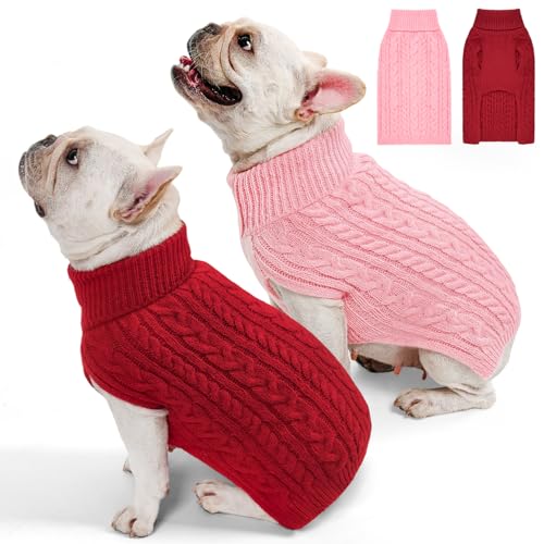 KCFESTIHUE 2-Pack Dog Sweaters