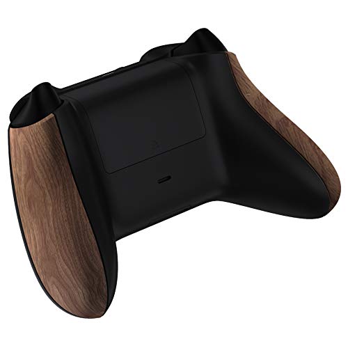 Image of eXtremeRate Controller Grip for Xbox Series X & S, Wood Grain Soft Touch Comfortable Side Rails, Replacement Back Panels Accessories Rear Shell for Xbox Core Wireless Controller