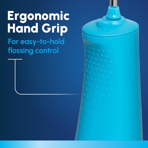 Image of Waterpik Cordless Pulse 3100 Portable Water Flosser, Rechargeable, Cyan | 2 Settings, 1 Precision Tip & 1 Tongue Cleaner Tip for Fresh Breath, Travel, Shower Use, ADA Accepted, WF-20 Amazon Exclusive