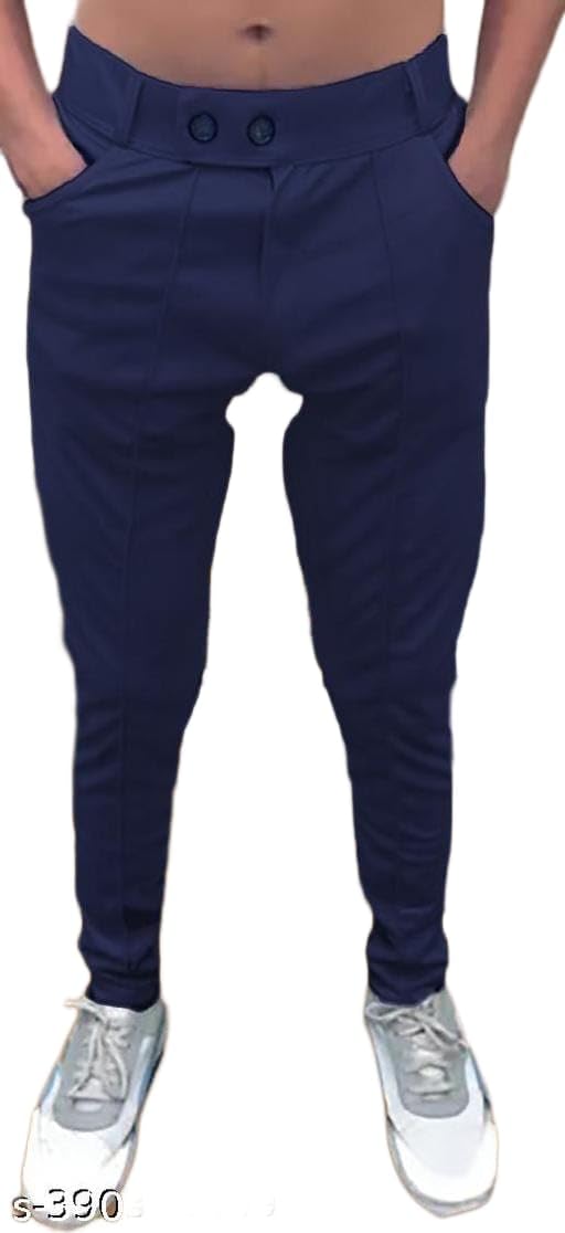 Men's Smooth Soft Fabric Trouser | Solid Regular Fit Pants-image-18