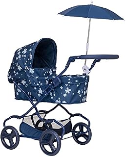 Mamas & Papas Junior Graziella Pram | Includes Matching Changing Bag And Parasol | Navy And Floral Print Childrens Pushchair | Kids Travel System With Matching Bag | Pushchair & Pram Toys For Kids 3+