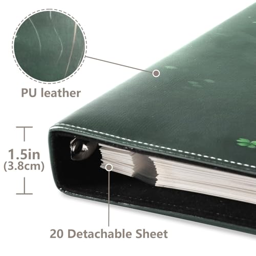 Álbum de fotos auto adhesivo DIY Scrapbook álbum Día de San Patricio con globos y trébol, encuadernador de 3 anillos, 40 páginas, 8x10 para recuerdos miniatura 4