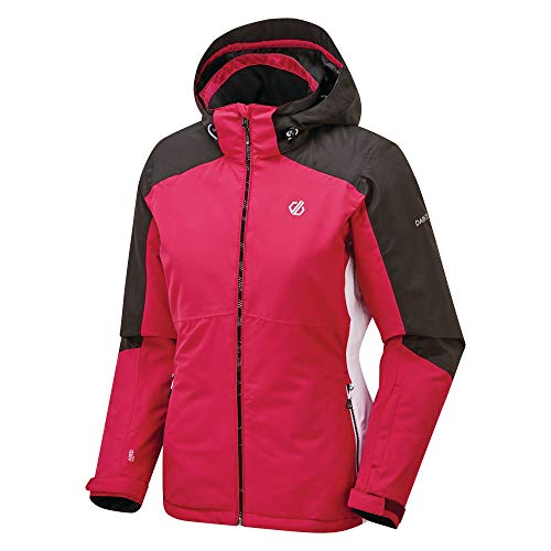 Image of Dare 2b Radiate Waterproof Breathable Ski Jacket with Folding Hood and Fixed Anti-From Skirt, Insulated and Sealed Seams Jackets Women