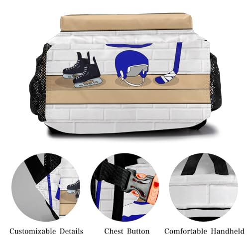 Ice Hockey Sport Jersey Personalized School Backpack for Teen Kid-Boy/Girl Daypack Travel Bookbag4