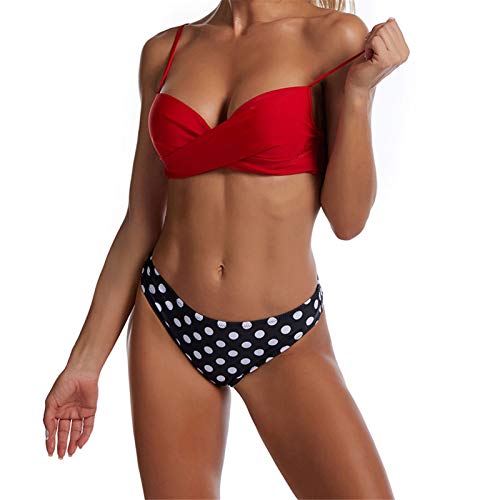 Bikini push up femme maillot de bain deux pieces sexy avec coussinets et bretelles ajustables