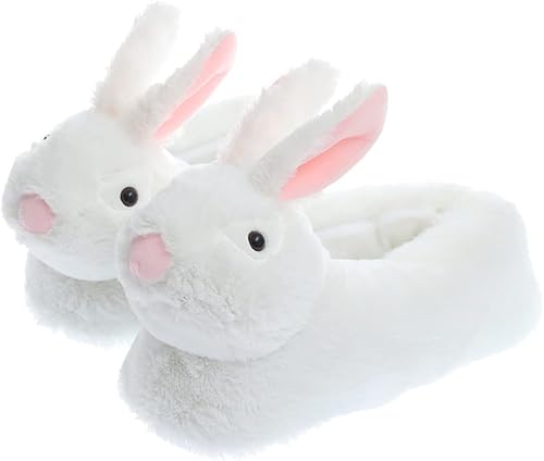 Miniatura 2 de Millffy Pantuflas clásicas de conejo para adultos, pantuflas de felpa de tamaño infantil, pantuflas de animales de pastor perro corgi disfraz calzado