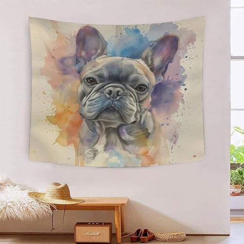 Tapisserie Chien 3D Tissu Mural pour Salon et Dortoir Moderne