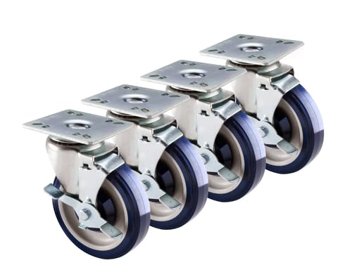 Roulettes pivotantes avec frein FSE 30-107S lot de 4 pour charge lourde