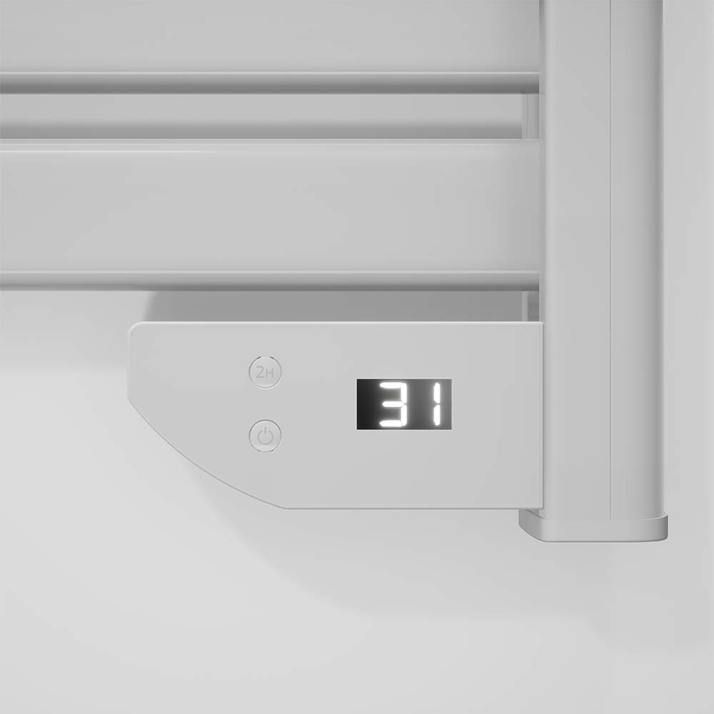 Cecotec Sèche-Serviettes électrique ReadyWarm 9000 Twin Towel Black 500 W, Affichage LED et minuterie 2h (Blanc)