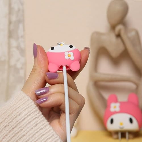 Image of Protective Charger Case for iPhone 18W 20W iPhone 16 15 14 13 12 11 Pro Max Charging Cable Charger Protective Cover Data Cable Protective Sleeve-Sanrio Kitty Multicolor