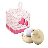 un detalle fantástico y elegante brillo labial en forma de esfera con un color dorado. Acompañado de una hermosa caja con corazones en color rosa, lo hace. Déjala sin palabras con este atractivo brillo labial esfera. El lote incluye un brillo labial y una caja. El bálsamo con protección SPF15 que está dermatologicamente testado, con aroma a vainilla. Medidas del Brillo labial esfera: Brillo labial: 3,8 cm aproximadamente y pesa 24 gramos y la caja 5 x 5,2 x 5,2 cm.