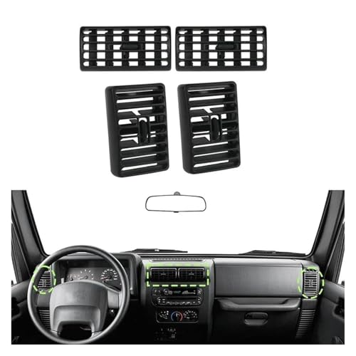 Rejilla de salida de aire central para salpicadero Jeep Cherokee XJ 4