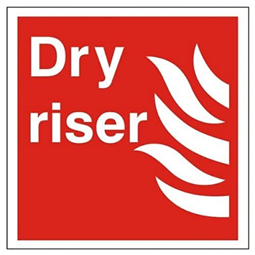 UK Safety Store Dry Riser Sign 200mm x 200mm - Self Adhesive (FEX.12V-SA) (1)