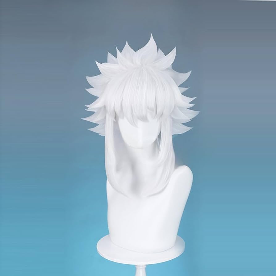Amazon.co.jp: 蒼角 コスプレウィッグ ホワイト ツンツン頭 ZZZ コミケ