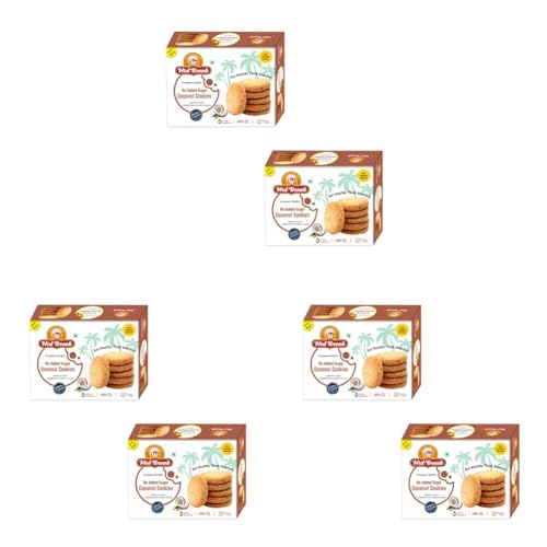 Image of Mid Break No Added Sugar Coconut Biscuits - 300gm (Pack Of 6) | High Fiber, Gut-Friendly, Low Glycemic Index Cookies | Tasty Biscuits For Healthy Tea Time Snacking