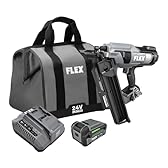 FLEX 24V 21° Framing Nailer Kit with 5.0Ah Lithium Battery and 160W Fast Charger - FX4351A-1C