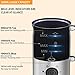 Huogary Milk Frother, 4 in 1 Electric Milk Steamer, Automatic Hot & Cold Foam Maker, Milk Warmer for Coffee, Latte, Cappuccino, Macchiato, 120V (Silver)