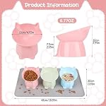 3 Pcs Elevated Cat Bowls 15°Raised Cat Food Bowl with Silicone Mat Whisker Friendly Anti Vomiting Cats Dishes Pet Food and Water Bowls for Indoor Cats Kittens - Image 6