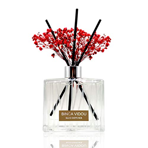 Rose Reed Diffuser Set, Binca Vidou Scented Oil Diffuser 200Ml/6.76Oz More Than 180 Days For Bedroom Living Room Office, Giftable & Stress Relief #TOP5