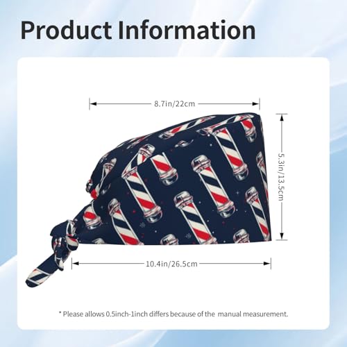 Image of Working Cap Scrub Cap with Sweatband Adjustable Unisex Women Tie Back Hat Nurse Surgical Caps