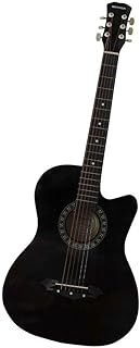 Violão acústico destro direito preto 6 cordas de aço e capa