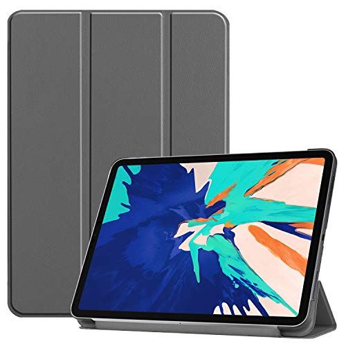 Lobwerk Protective Case for Apple iPad 12.9 Pro 2020 12.9 Slim Case with Stand Function and Auto Sleep/Wake Function Grey