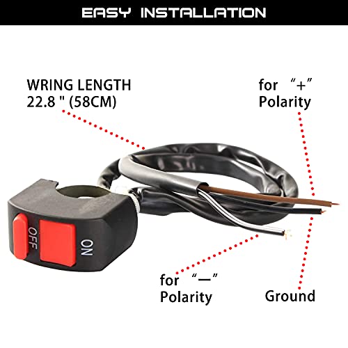 Ledur Motorcycle Headlight U7 Drl Fog Lights Driving Running Light With Angel Eyes Lights Ring Front Spotlight Strobe Flashing White Light And Switch(2Pcs,White Halo) #TOP4