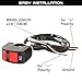 LEDUR Motorcycle Headlight U7 DRL Fog Lights Driving Running Light with Angel Eyes Lights Ring Front Spotlight Strobe Flashing White Light and Switch(2PCS,White Halo)