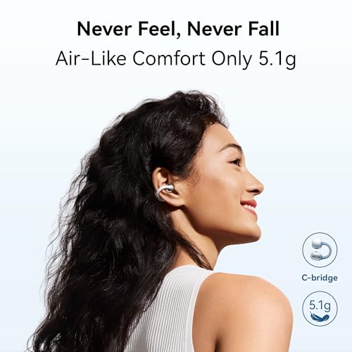 HUAWEI FreeClip 2 Open-Ear Clip-On Earbuds, Airy C-bridge design, Lightweight, 38H Battery, Fast Charge, Dual Driver, IP57 Waterproof & dust proof, Touch & Head-motion control, iOS & Android, Black