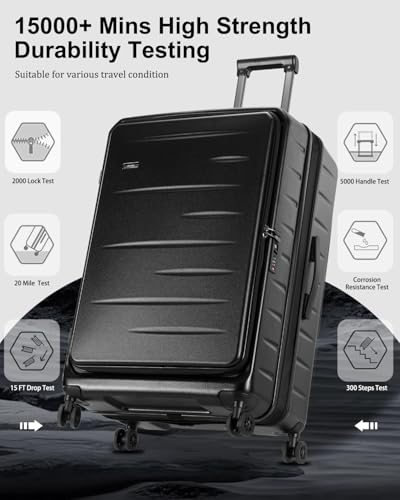 Image of CENSIEN Expandable Checked Luggage, 28 Inch Top Opening Trunk Suitcases