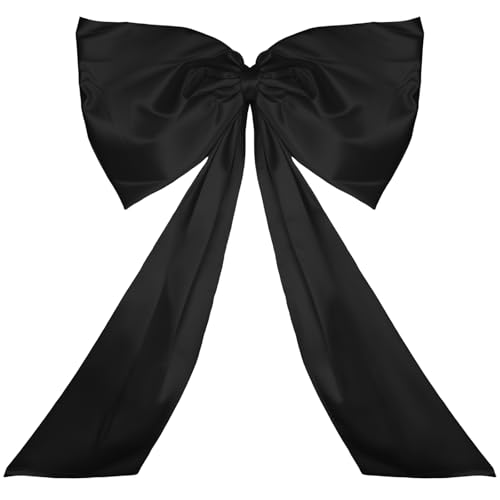24 x 36 Inches Big Black Bow Decor,Dark Coquette Room Decor,Giant Black Bow Room Wall Decor,Birthday Party Backdrop Wall Wedding Decorations(Black)