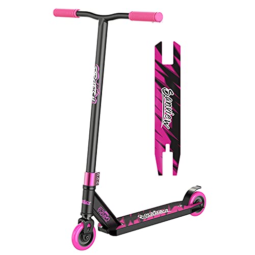 SANVIEW Pro Stunt Scooters Freestyle for Kids Boys Girls Teens Rose 