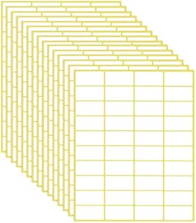 1680pcs Rectangular Label Stickers 15 Sheets 20 x 10mm Removable Self Adhesive Small Labels Printable Distinguish Price Labels for Bottle Jar File Folder School Office Kitchen by RuiChy