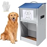 Hizmivos Automatic Dog Feeder,Galvanized Metal Pet Food Station for Indoor & Outdoor Use,50LBS Capacity Automatic Food Dispenser for Small, Medium, and Large Dog