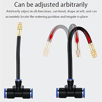 CESFONJER Irrigation Spray Nozzles, 20 Pcs 8mm Misting Nozzle, Adjustable Copper Atomizing Nozzle, Suitable for Watering Irrigation System for Lawn Terrace Garden