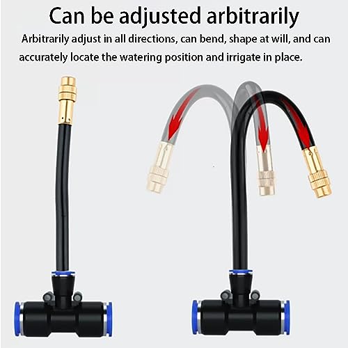 CESFONJER Irrigation Spray Nozzles, 20 Pcs 8mm Misting Nozzle, Adjustable Copper Atomizing Nozzle, Suitable for Watering Irrigation System for Lawn Terrace Garden