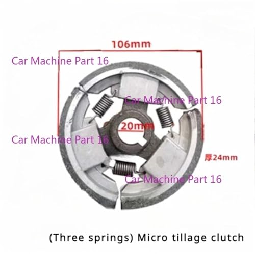 Embrague centrífugo para motor 170F y 168F20 con polea de timón 5