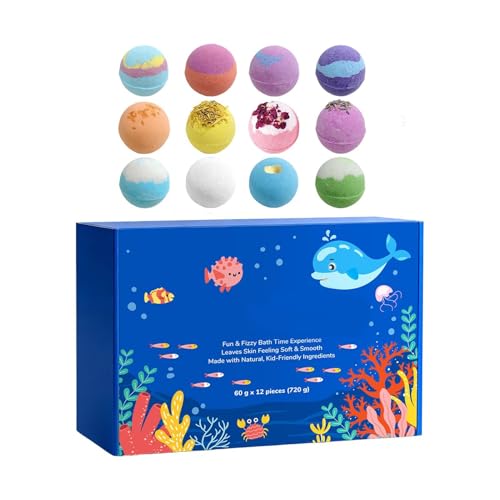 Cadeau anniversaire enfant - Coffret de 12 boules surprise pour le bain