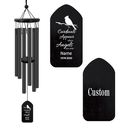 Image of ASTARIN Personalized Wind Chimes Outdoor Large Deep Tone,Large Customized WindChimes for Outside Tuned Relaxing Soothing Low Bass,Memorial Wind Chimes Sympathy for Mom Dad