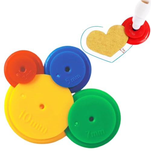 LJFEA Marcador para Costura 8 Piezas Marcadores de Margen de Costura Márgenes de Costura Rotuladores de Tela de Costura, Herramienta Paralela Trazado A Medida Redonda Plástico, Plástico, Colorido