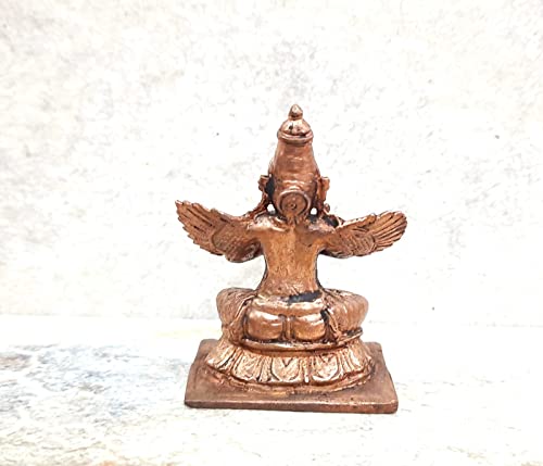Image of Copper Idols - by Searchers Paradise ,6.3 cm , Copper Handmade Garudar 135 Grams , Patina Antique Finish, Pack of 1 Piece