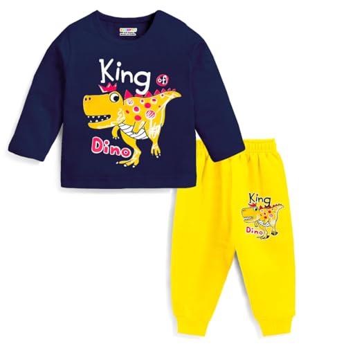 Image of Kuchipoo Kids Regular Fit Cotton T-Shirts and Pyjamas Set